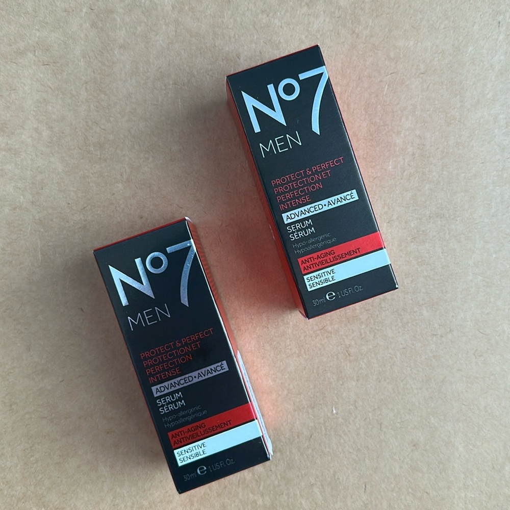 No 7 Men Protect & Perfect Advanced Anti- Aging Serum Sensitive 1 Ounce Bottle